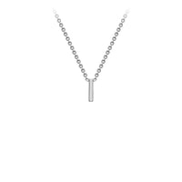 White Solid Gold Initial Necklace