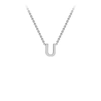 White Solid Gold Initial Necklace