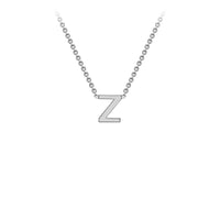 White Solid Gold Initial Necklace