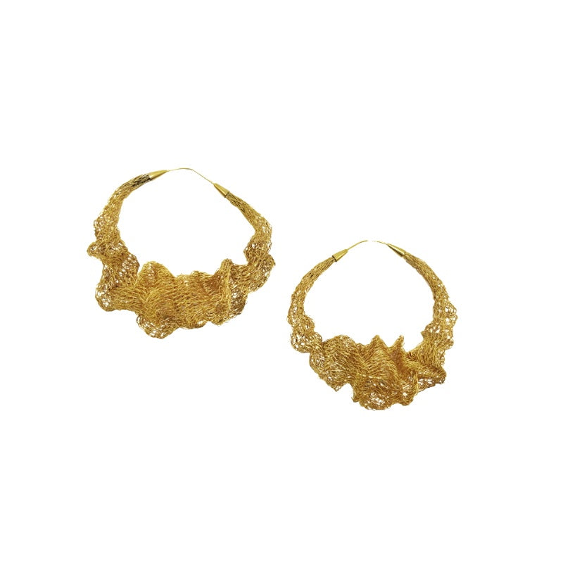 Milena Zu Scrunch Hoop Earrings