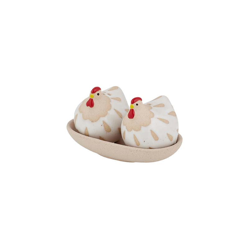 Ceramic Chook S&P Shakers