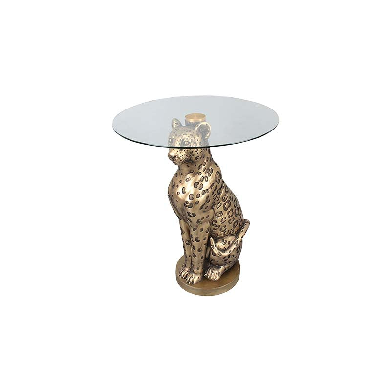 Gold Leopard Side Table