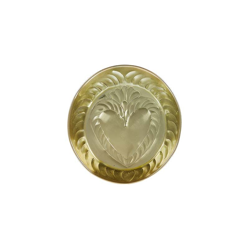 Gold Tin Heart Trinket Dish
