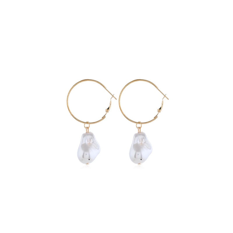 Pearl Hoop Earrings