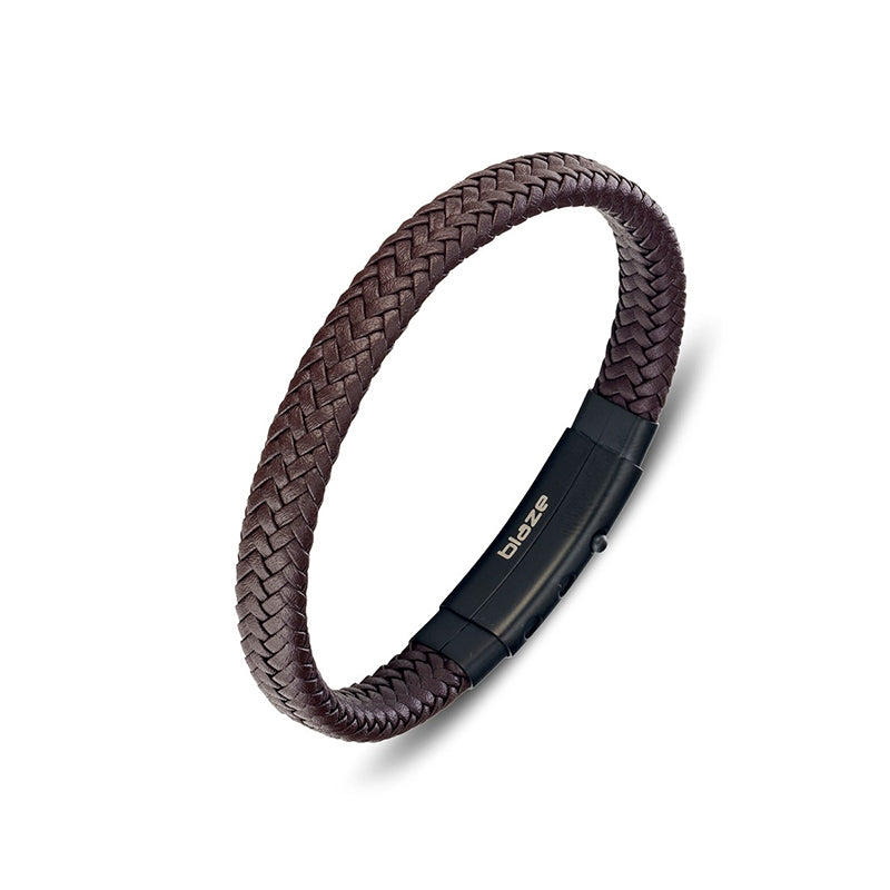 Braided Mens Leather Bracelet
