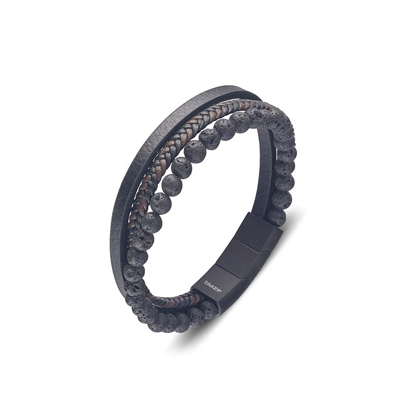 Triple Strand Leather Bracelet