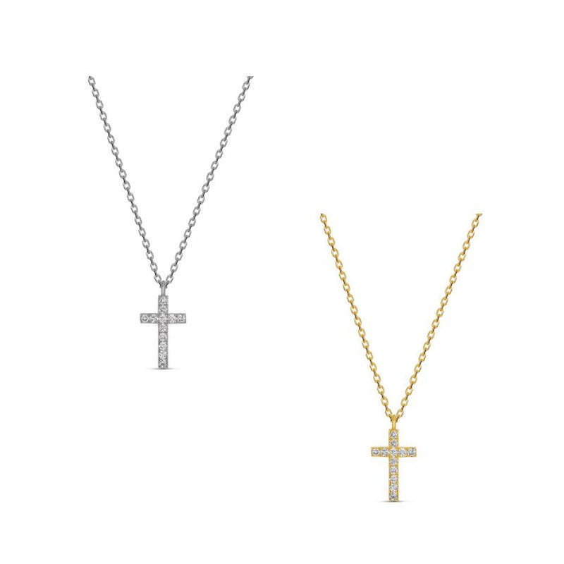 Solid Gold Cross Necklace