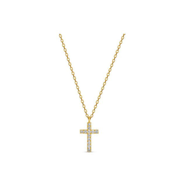 Solid Gold Cross Necklace