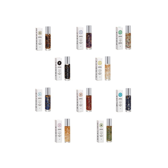 Crystal Healing Essential Oil Rollers