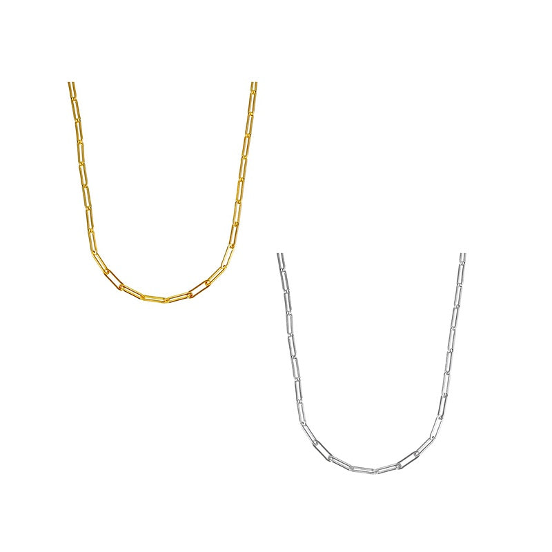 Oblong Link Chain Necklace