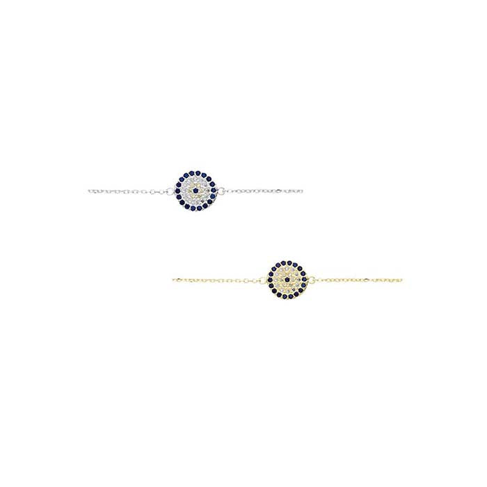 Round Evil Eye Crystal Bracelet