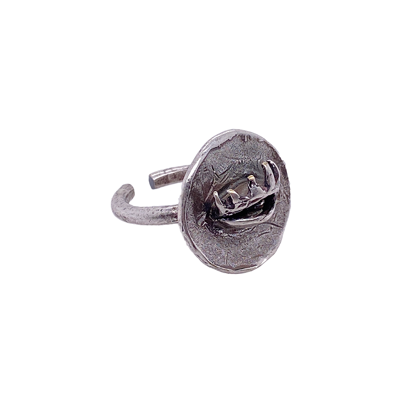 Elassaad Silver Eye Satellite Ring
