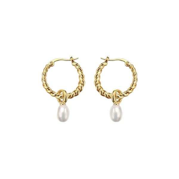 Vintage Spiral Twisted Hoops