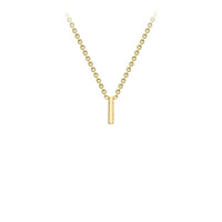 Yellow Solid Gold Initial Necklace
